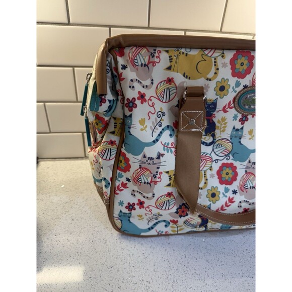 Lily Bloom Large Travel Tote Bag Cats Kitten Design Colorful 18" Luggage - Picture 5 of 16